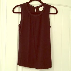 Deletta Anthropologie Top w ribbon & jewel detail